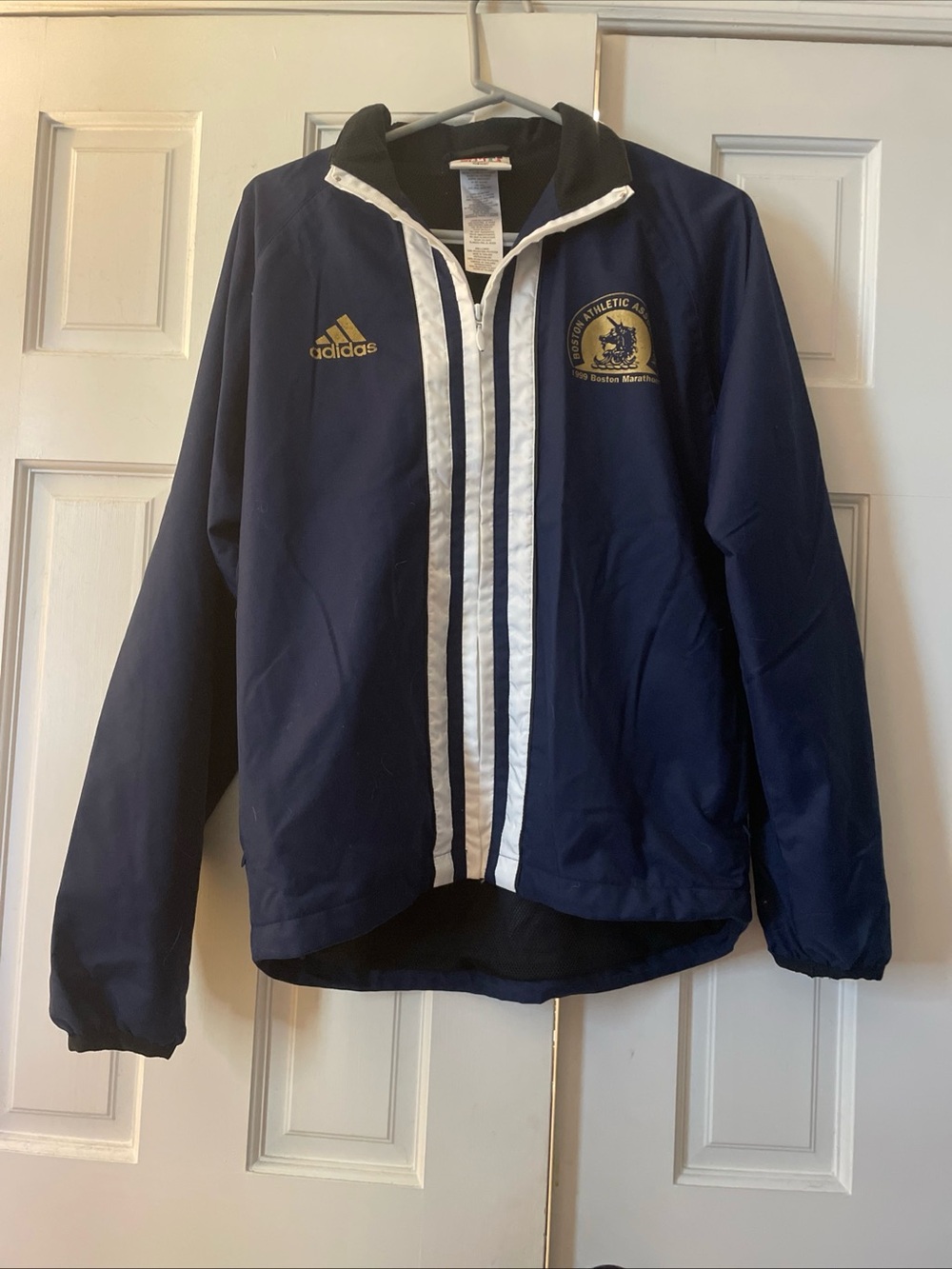 Vintage Adidas 1999 Boston Athletic Association Marathon Zip Jacket Men's Size S